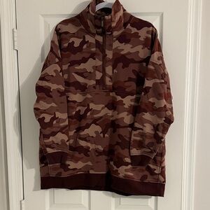 Old Navy Women’s Oversized Half-Zip French Terry Funnel-Neck Sweatshirt XL